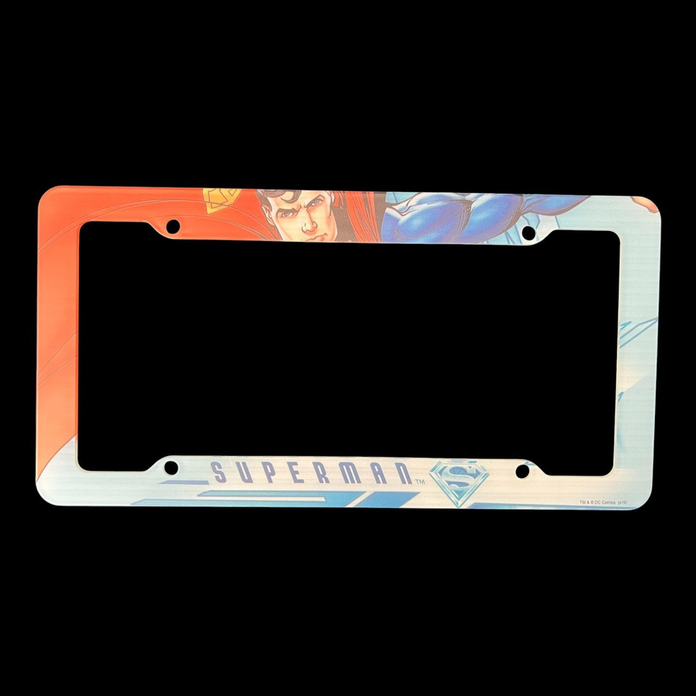 Superman Plastic License Plate Frame DC Comics Car Tag Holder